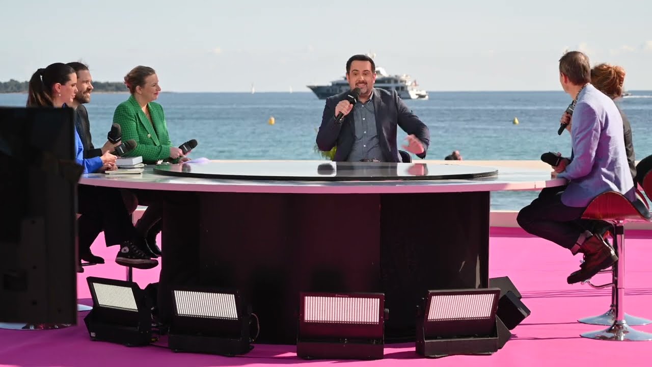 4K Canneseries open air TV show shooting backstage, April 4, 2022