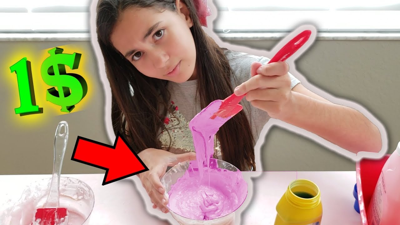 SLIME DE 1$ *** SUPER BARATO!!! Comprando e Fazendo Slime. Ingredientes de Um Dolar | Bela Bagunça
