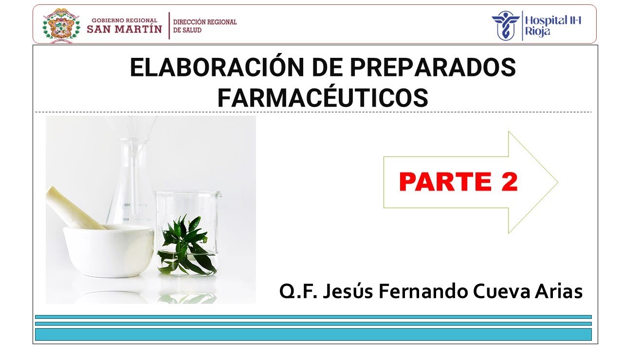 ELABORACIÓN DE PREPARADOS FARMACÉUTICOS | PARTE 2