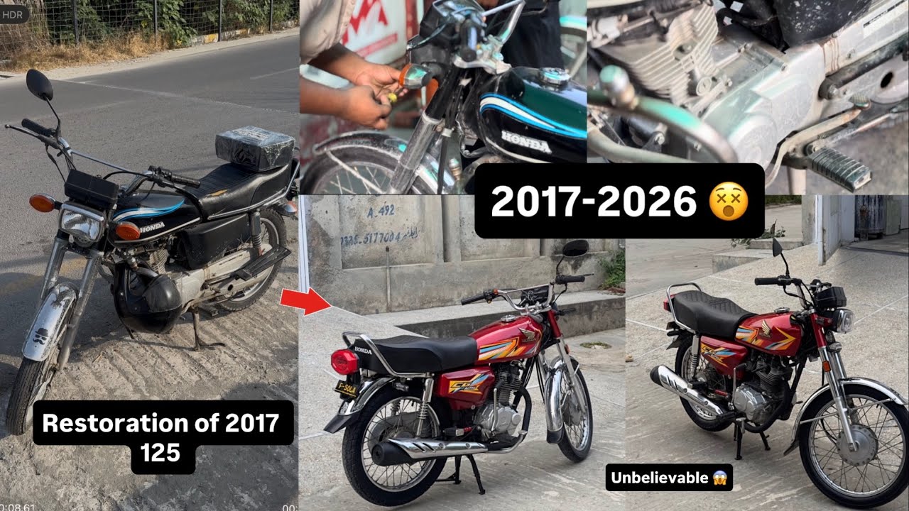 Restoring my honda 125 2017 into 2026 | amazing transformation | for orders 03490090074 