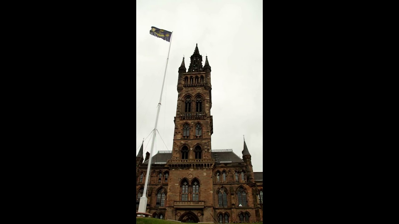 University of Glasgow bell tower chimes six o'clock