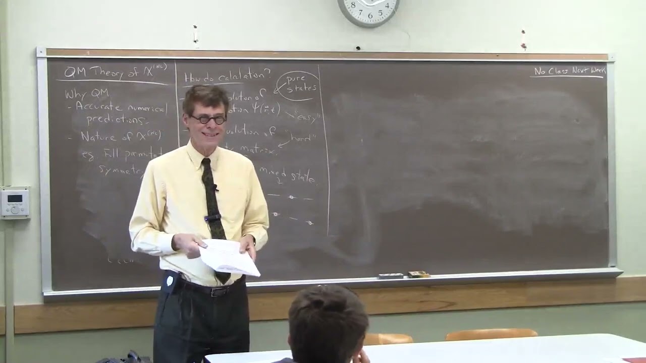 Addendum - R. W. Boyd's NLO Graduate Course - QM Theory of Nonlinear Susceptibility - Part 1 of 2