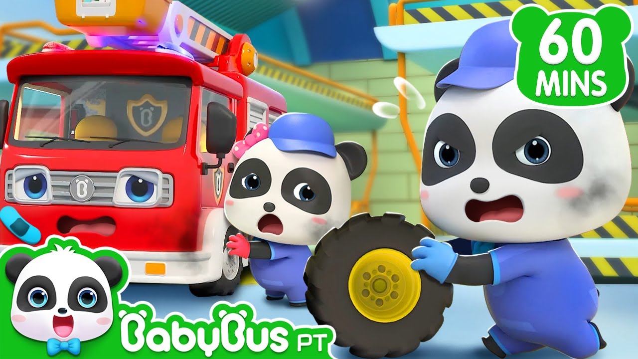 Os Veículos de Construção | Carro Desenhos de BabyBus por 1 Hora | BabyBus Português