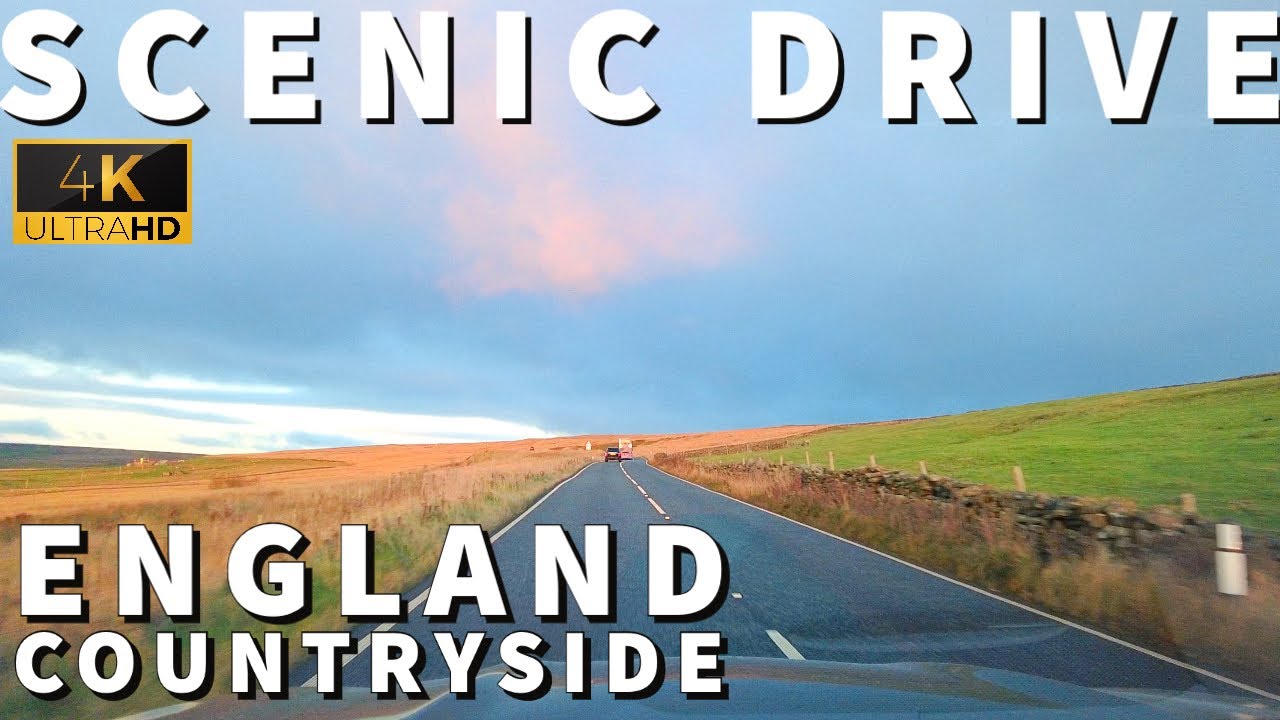 England Scenic Drive UK 4K Driving Tour ASMR 30mins Relaxing Sunset Drive (No Music No Talking)