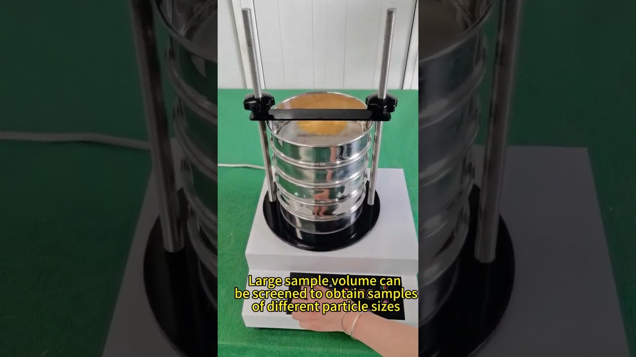 Particle size analysis of laboratory samples with electromagnetic sieve shaker machine