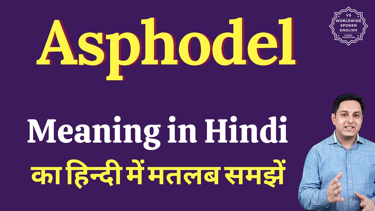Asphodel meaning in Hindi | Asphodel ka matlab kya hota hai