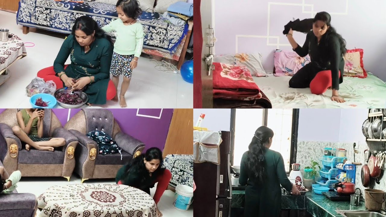 Morning Cleaning🌄सुबह 10: से 12: तक रुटीन 💁जब काम करने का मन न करे!