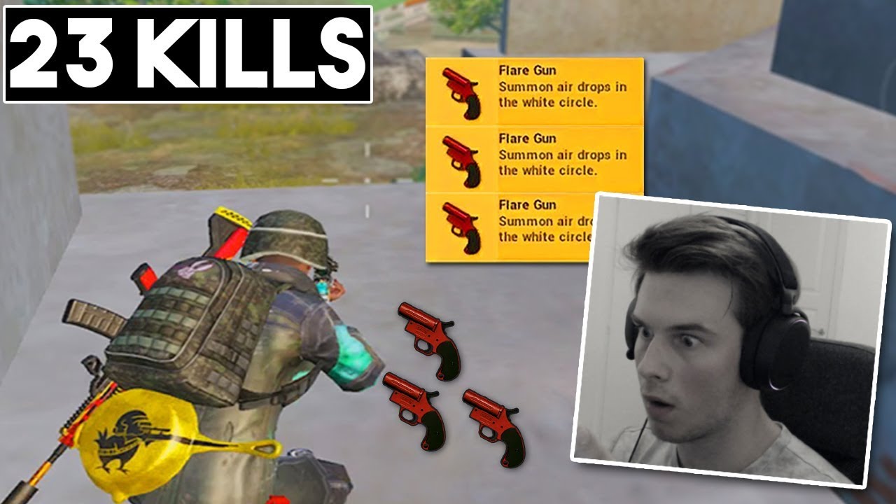 FOUND SO MANY FLARE GUNS + FACECAM! | 23 KILLS SOLO vs SQUAD | PUBG Mobile 🐼