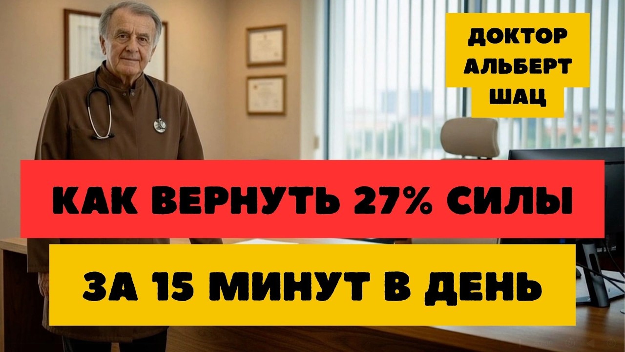 Шац: Ходьба не спасет от дряхлости! После 60 лет НАДО ТРЕНИРОВАТЬСЯ СИДЯ! (секрет +27% силы)