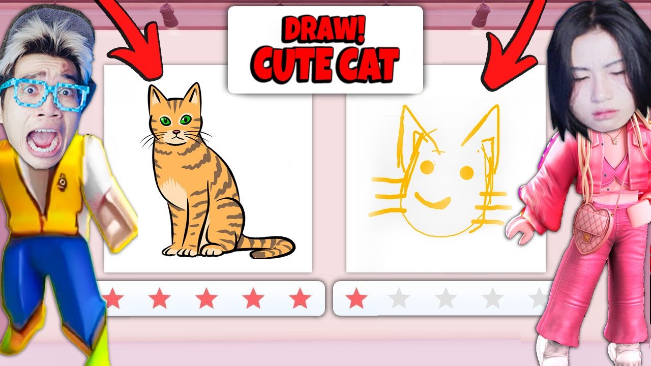 PACAR KAGET! AKU JUARA 1 GAMBAR SPEED DRAW DALAM 10 DETIK DI ROBLOX! DIA MAKIN SAYANG!!!