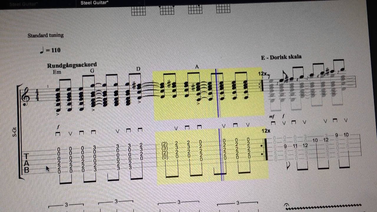 Changing Chords of the Beat - Basic strummin - TabFaceGuitar