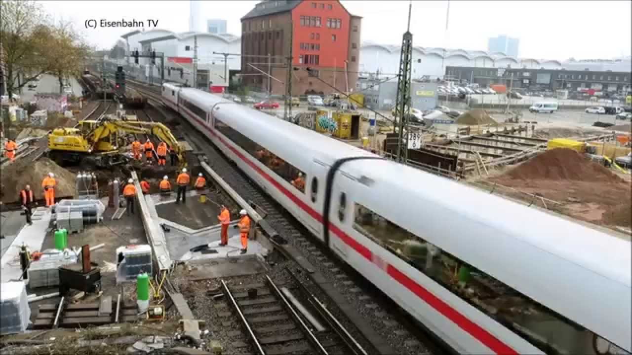 ICE bei der Durchfahrt einer autmatischen Rottenwarnanlage - Eisenbahn TV