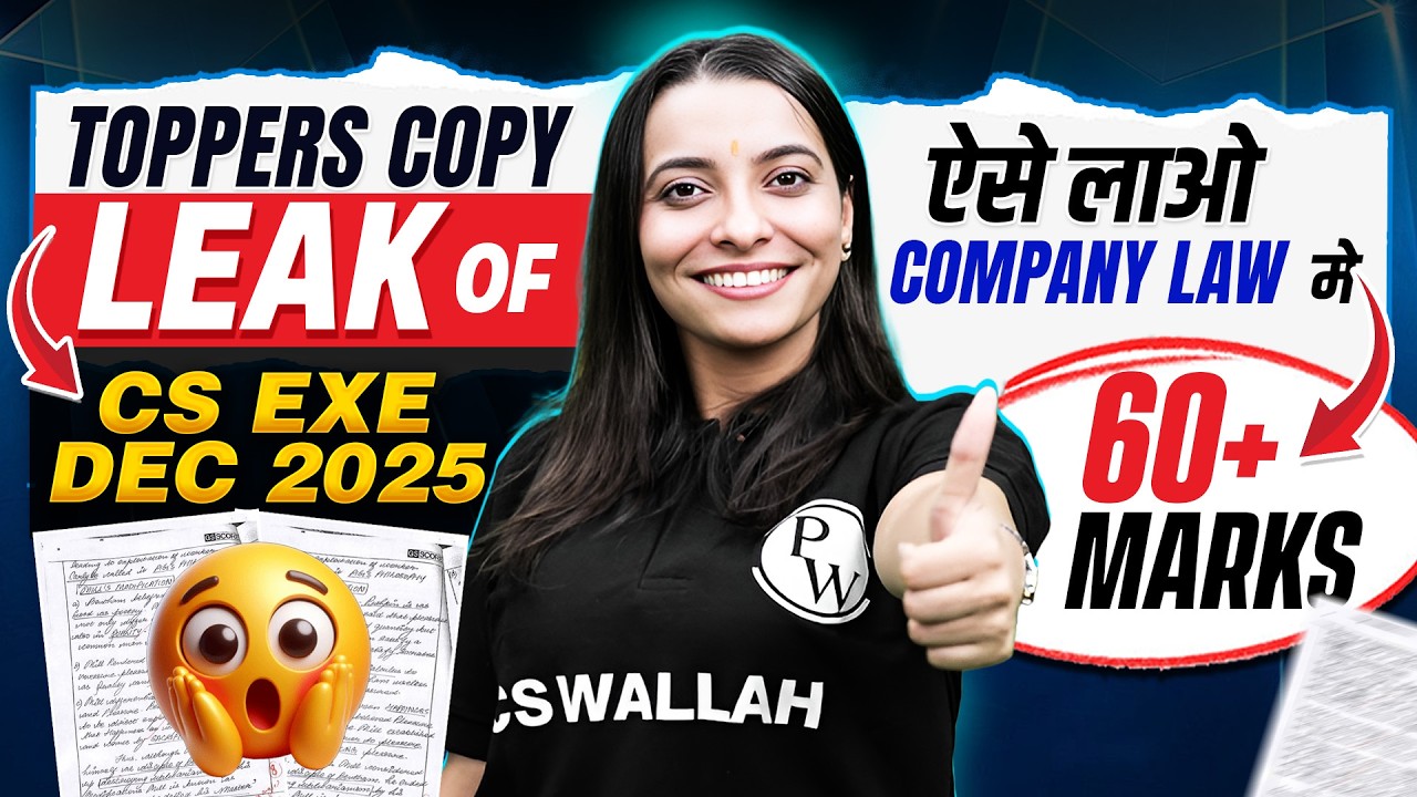 CS Executive Topper Copy Analysis 🔥| How to Score 60+ in Company Law? | CS Exe June 2026 Strategy