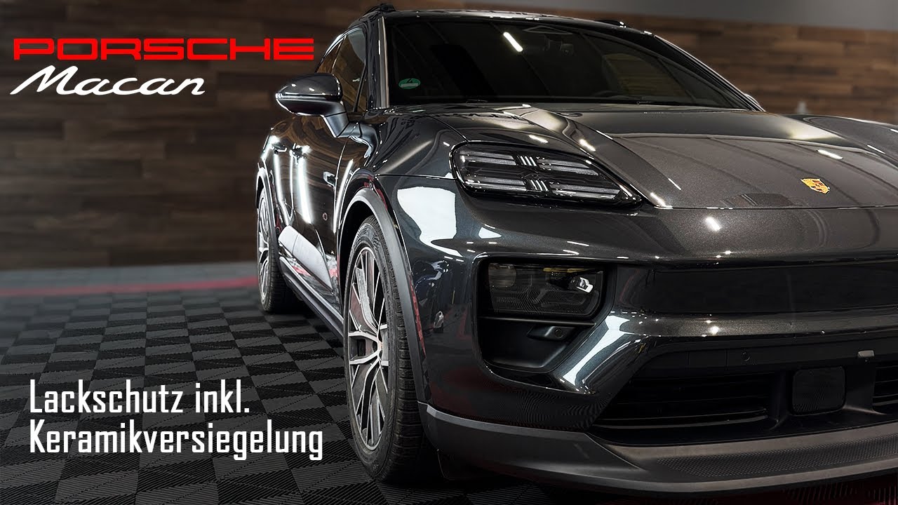 XPEL Lackschutz Frontbereich am Porsche Macan E custommade Ppf by CR CarWrapping in Würzburg