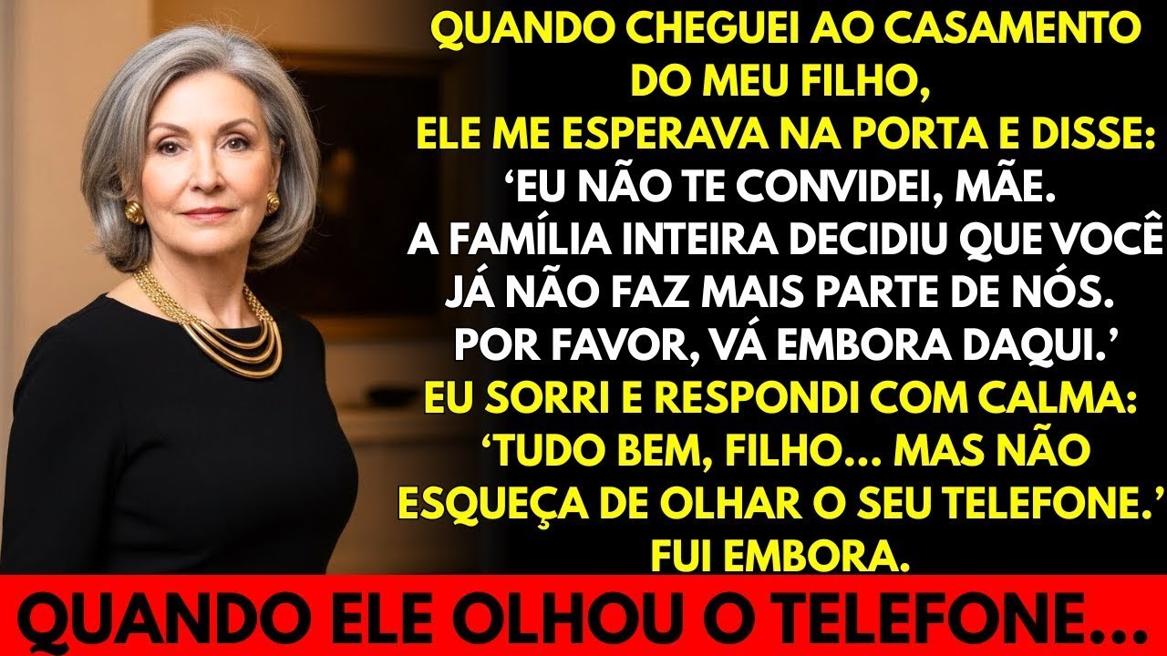 Meu filho me rejeitou no casamento… mas o celular dele revelou uma verdade devastadora.