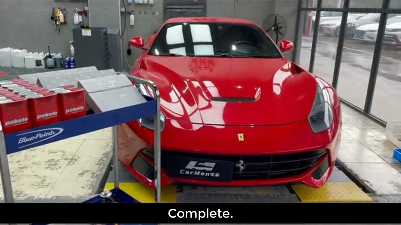 Процесс технического обслуживания Ferrari F12 Berlinetta | Смена масла.
