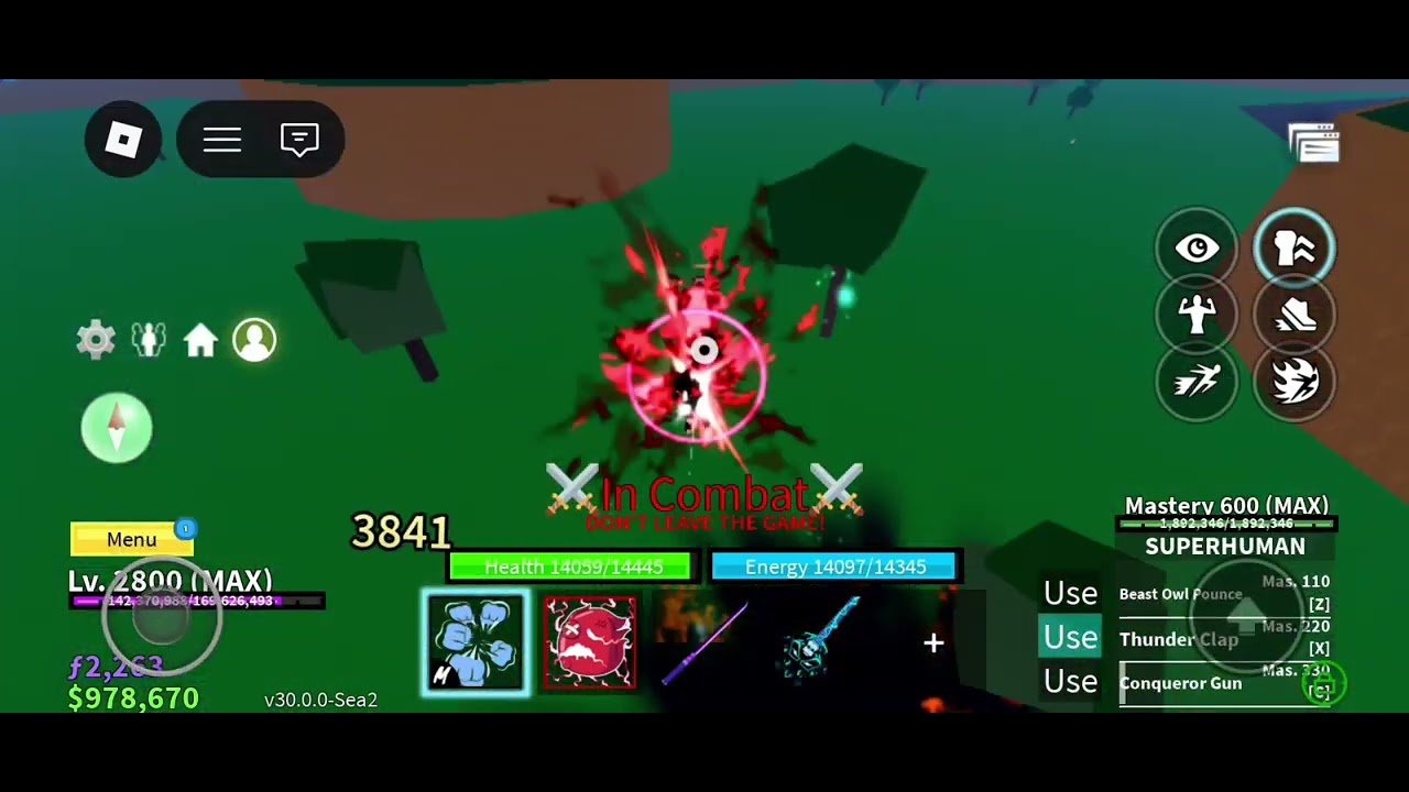 Superhuman tryhard combo #roblox #bloxfruits 