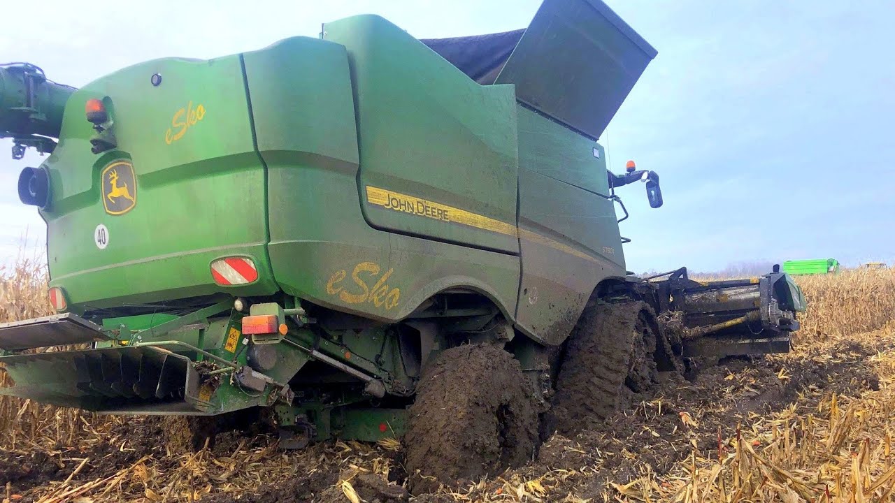 John Deere S780i | Sklízíme ve vodě a brodíme se v bahně!
