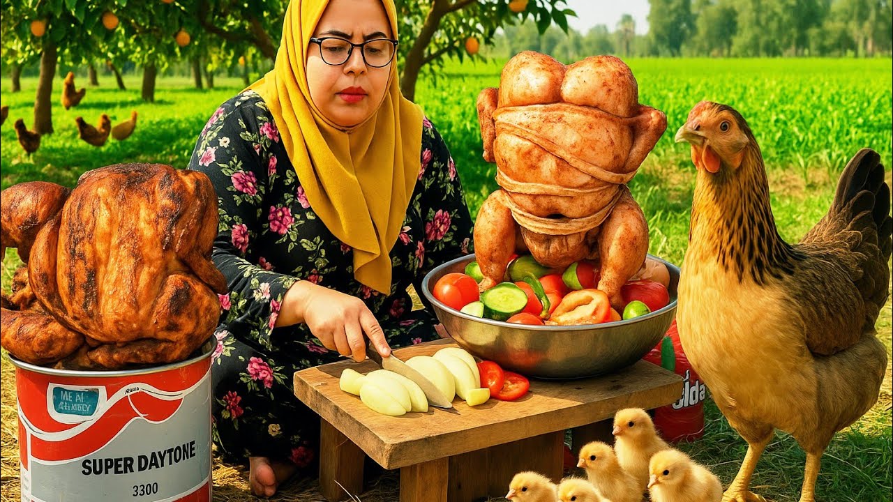 الفرق بين شوي الدجاج على الحطبvs والشوي في المنزل 