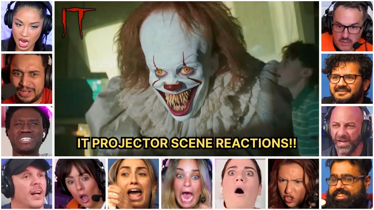 Reactors Reacting To IT Projector Scene | IT Movie Reaction Mashup | IT (2017) First Time Watching