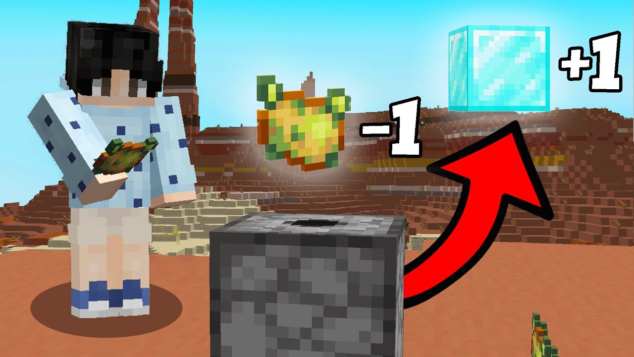 I Turned Poisonous Potato To Diamond Blocks...