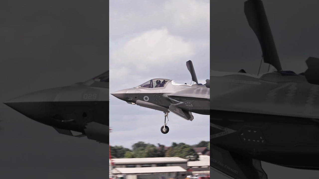 RAF F-35B short landing and go #airshow2024 #afterburner #f35lightning #riat2024 #aviation