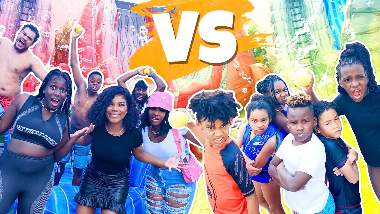 EPIC WATER BALLOON Fight W/BEAM SQUAD AND PANTON SQUAD **Parents VS Kids**