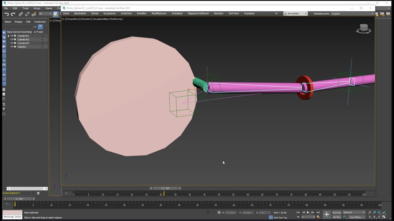 Piston Animation with Spline IK