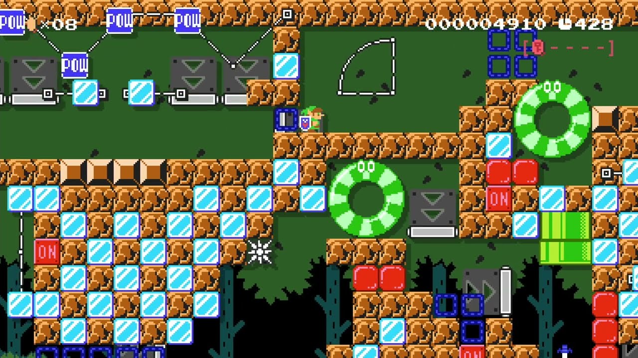 Link Lunk Lonk Lenk Lank Lynk by WallofKron 🍄Super Mario Maker 2 ✹Switch✹ No Commentary 