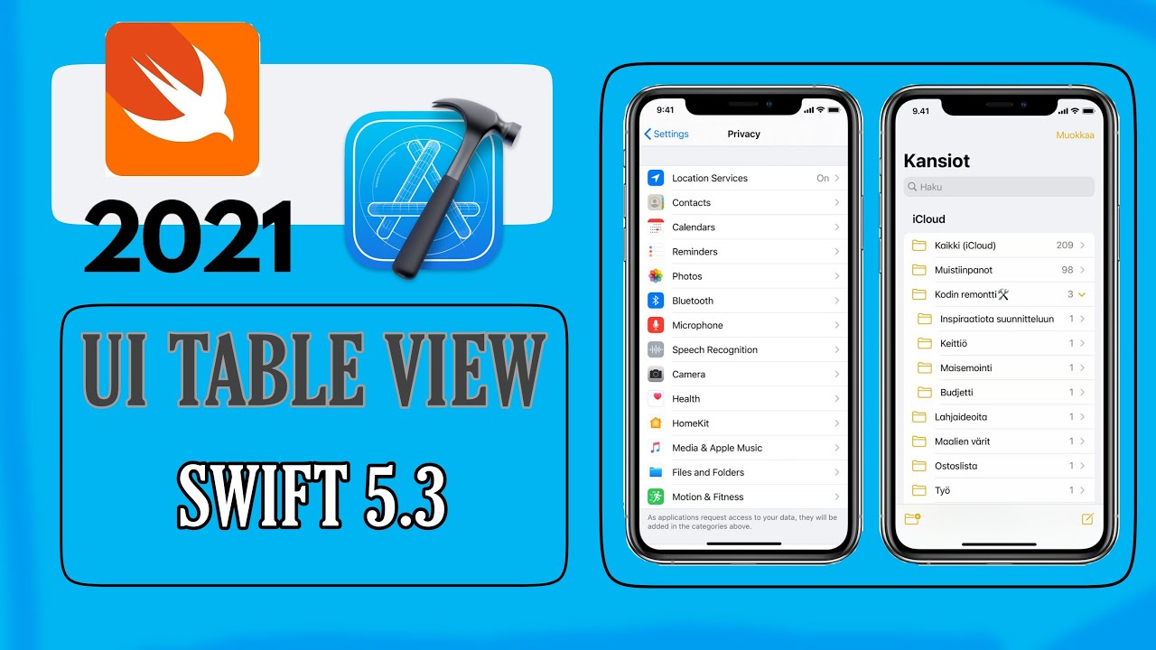 Create a Table View Xcode 12 (Swift 5) | 2021 | coderswift