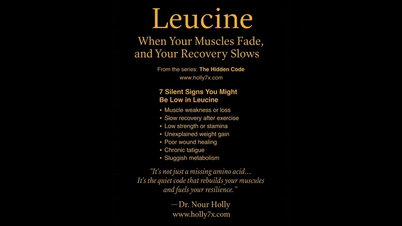 Leucine &mdash; The Silent Trigger of Muscle Growth and Metabolic Resilience.