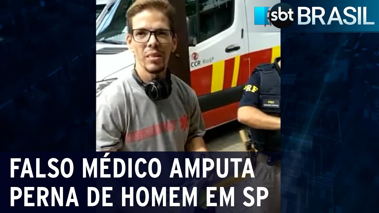 Falso médico amputa perna de homem vítima de acidente | SBT Brasil (16/03/22)
