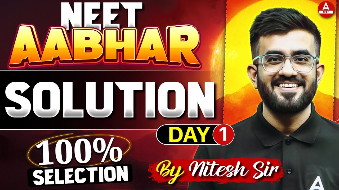 Solution ONE SHOT Class 12 | NEET AABHAR | NEET 2025 - 100% Selection | Nitesh Devnani