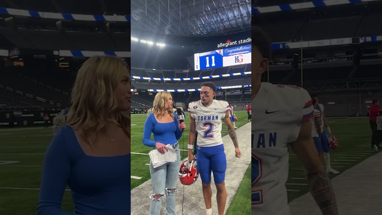 Bishop Gorman 56 vs Liberty 11 - State Championship Interview Audric Harris