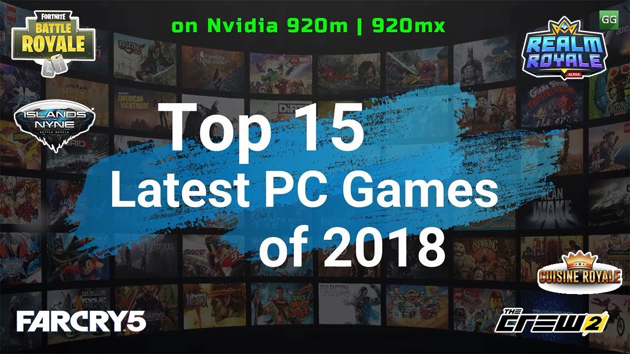Top 15 Latest Games of 2018 Tested on Nvidia 920m | 920mx with Benchmarks