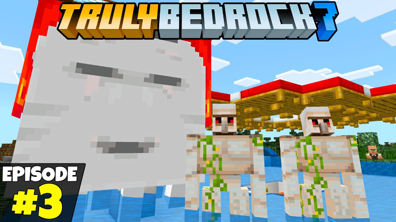 Iron Farms Just Got BETTER! Truly Bedrock S7 Episode 3! Minecraft Survival Let's Play