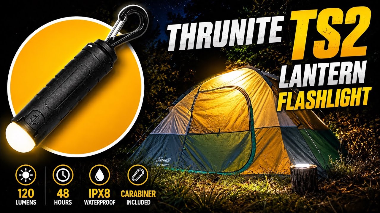 ThruNite TS2 LED Camping Lantern Flashlight Review Moto-Camping