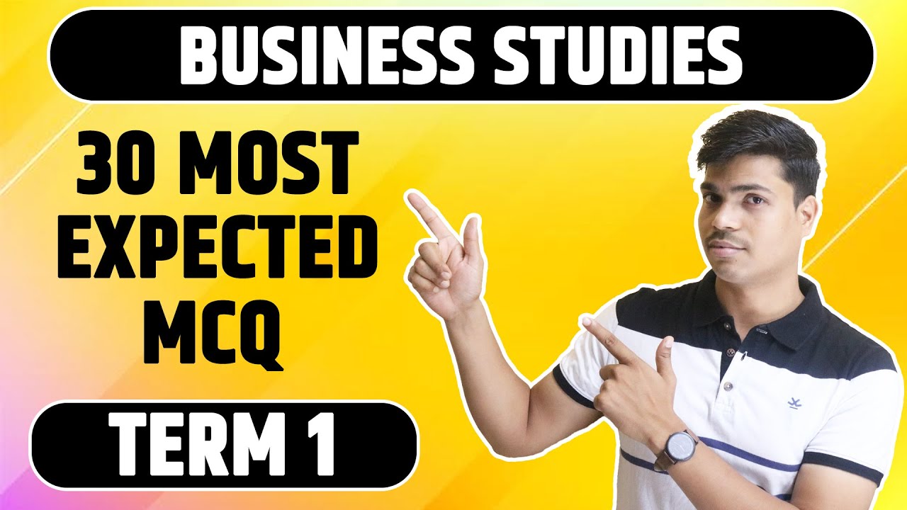 30 Most Expected MCQ | Business Studies for Term 1 | 12th B.st. Board 2021-22 | Sunil Panda
