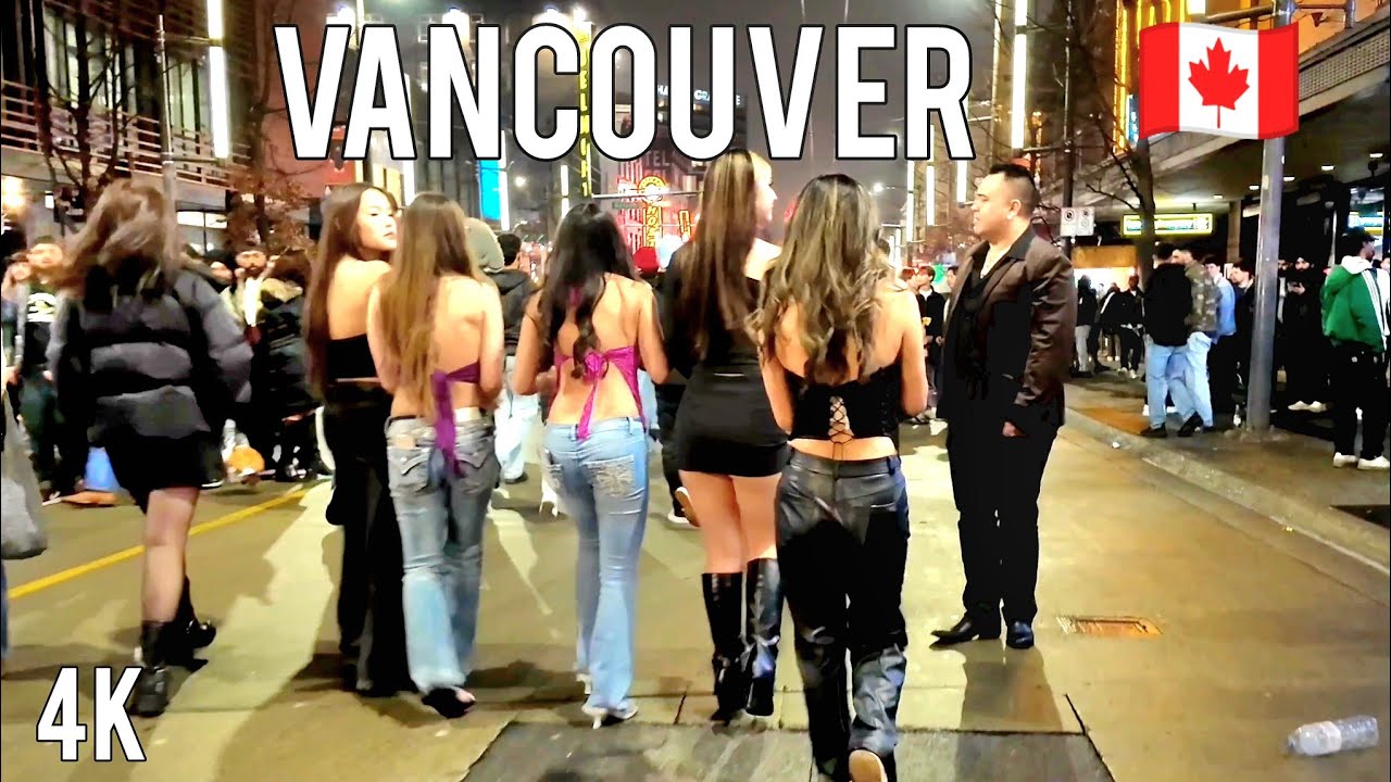 🇨🇦 [4K] ✨️💞 2026 Vancouver Nightlife | Granville Street's NYE Soundscape & Ambient Raw, BC, Canada