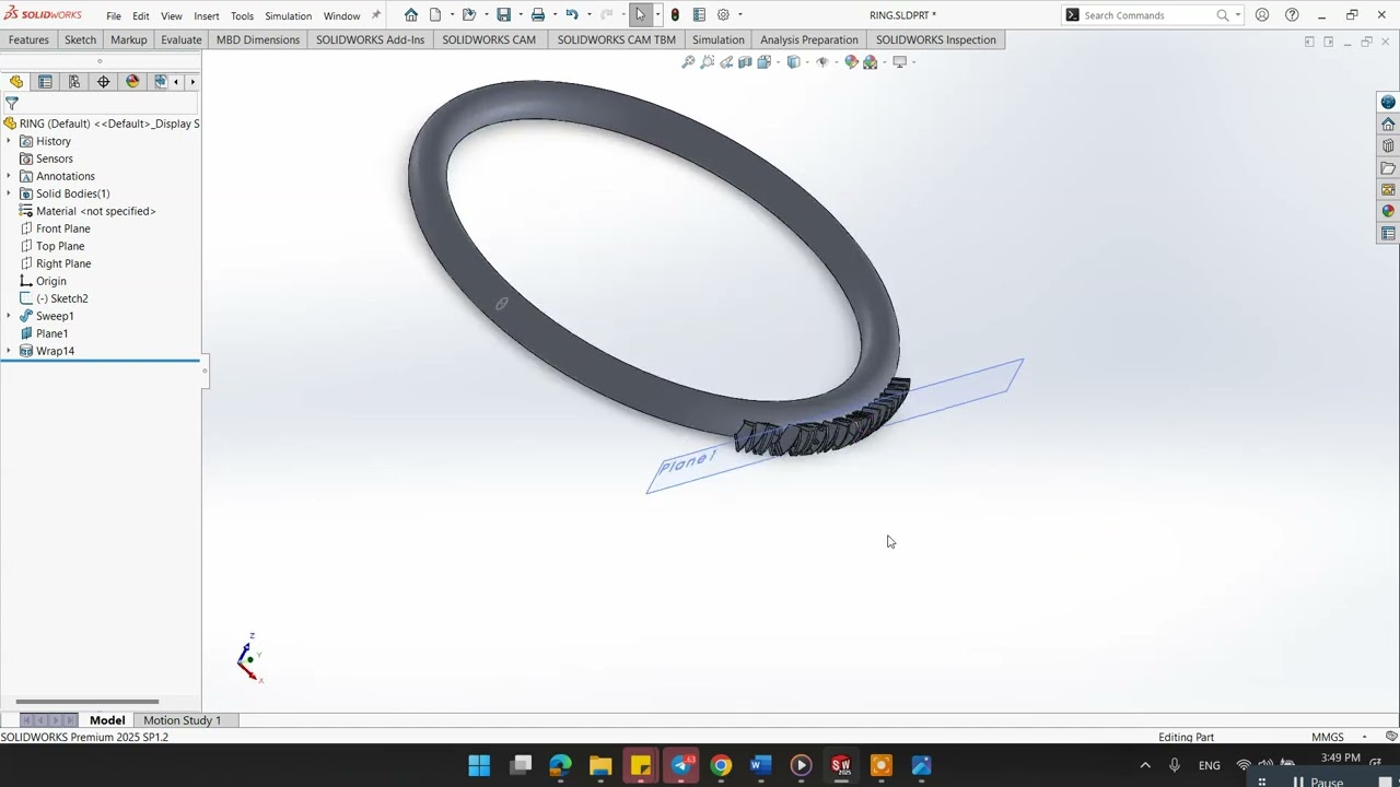 Solidworks _oil filler cap gasket
