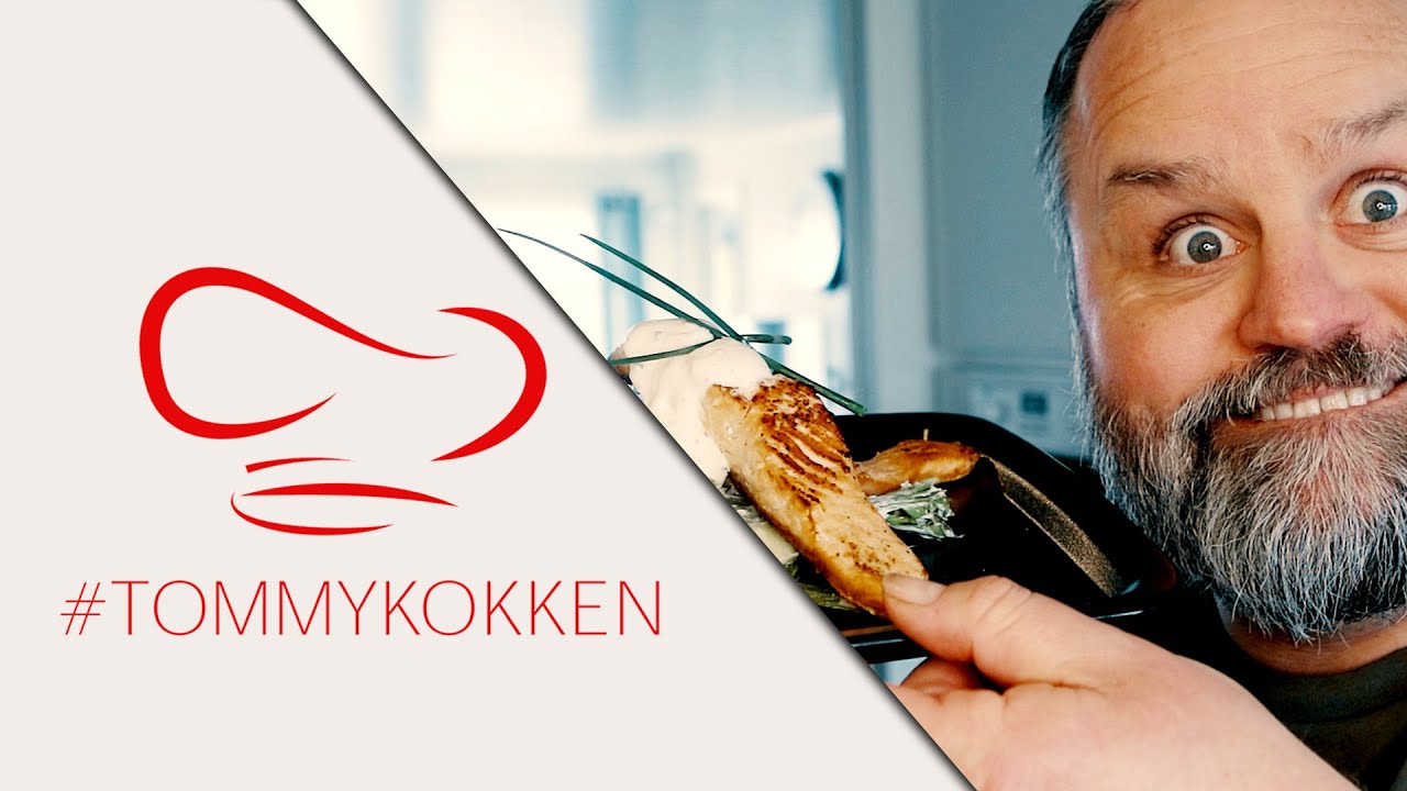 Laks på en seng av salat med frisk dressing | Lett og smakfull til lunsj eller middag