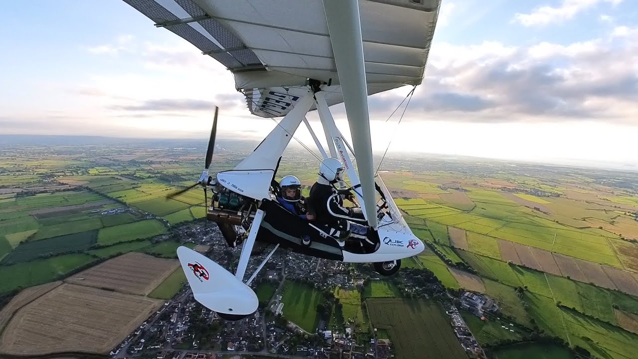 This is Corey's 1st Flight in a Flexwing Microlight # Kids Flying #  Children in Trikes