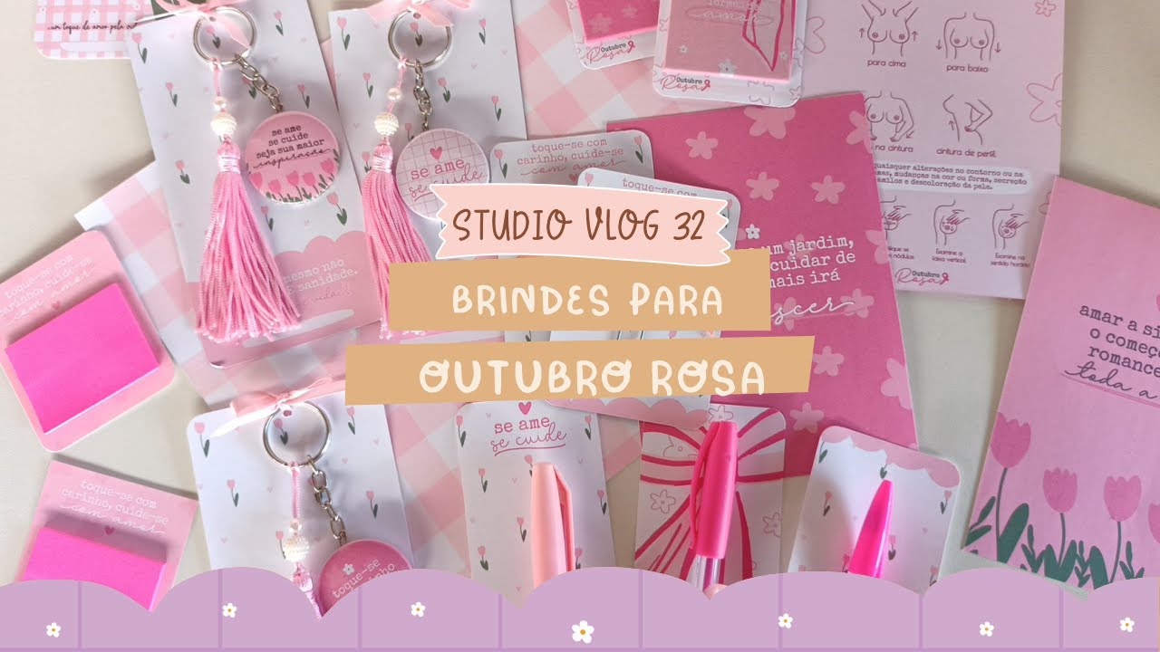 studio vlog #32  🌻✨ Rotina de Produção com Encadernação e brindes outubro rosa