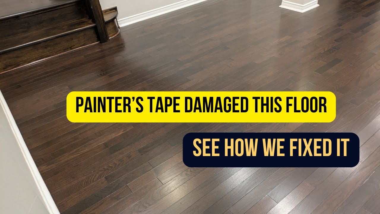 Painter's Tape Damaged This Floor | See How we Fixed it | Unbelievable Result!