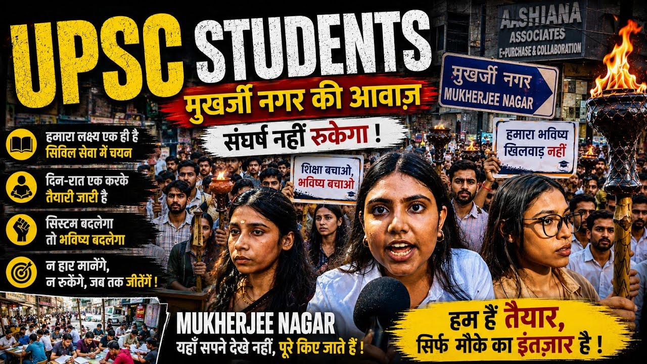 UPSC Students Protest 😱 Mukherjee Nagar में हज़ारों छात्र उतरे सड़क पर l UPSC student l #upsc #viral