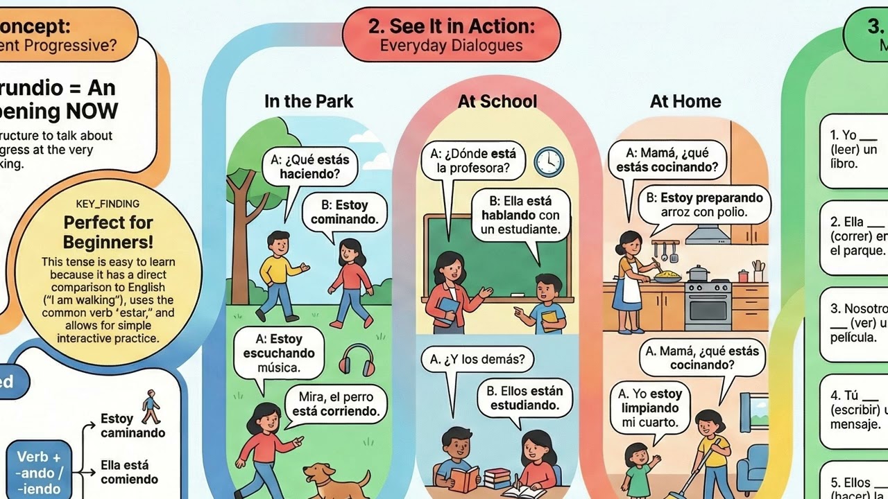 Mastering Spanish Present Continuous Tense