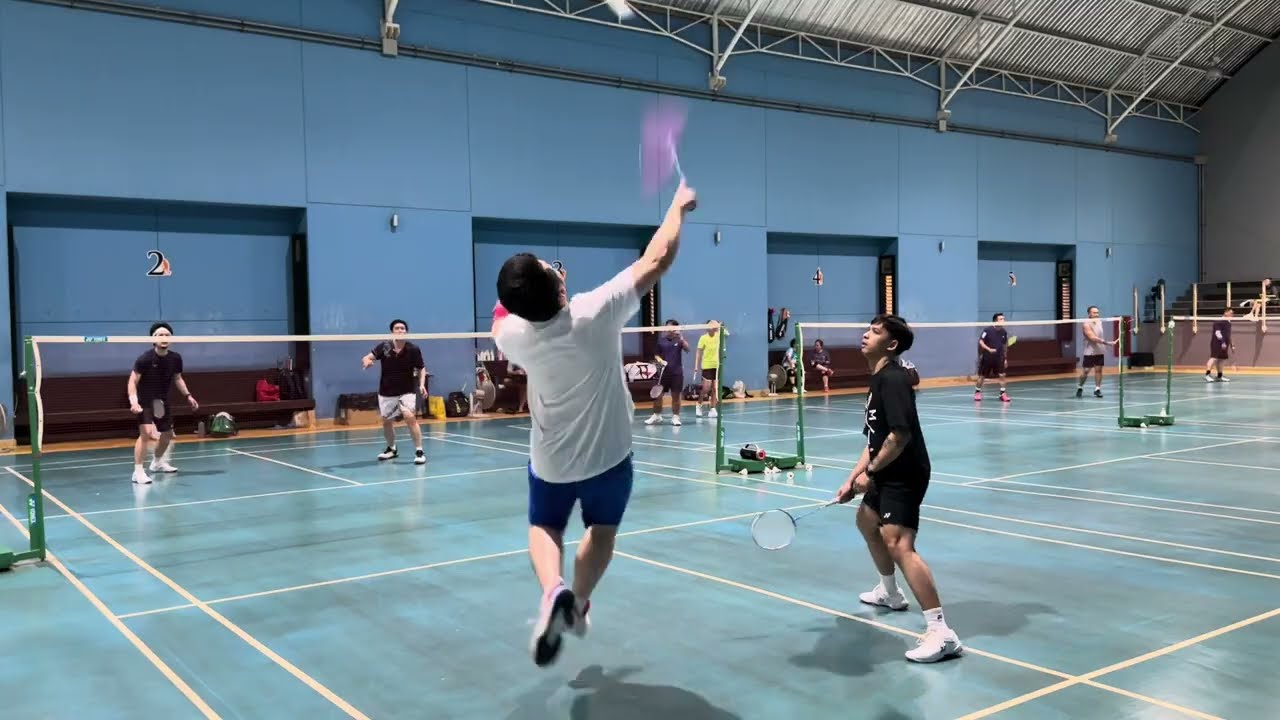 HappyBadminton 6/1/2026 - พี่ต่าย/เจมส์ vs พี่บิ๊ก/... #ก๊วนแฮปปี้ #ตีมั่วแบดมินตัน #ตีแบด