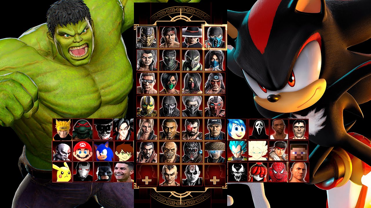 MORTAL KOMBAT 9 | HULK & SHADOW THE HEDGEHOG | EXPERT TAG LADDER | GAMEPLAY (4K60FPS)