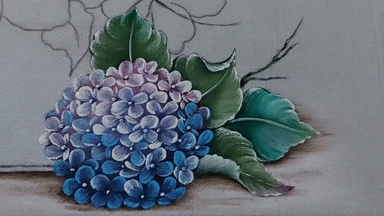 139 - Pintura 2025 - Aprenda a pintar hortênsias em tecido 