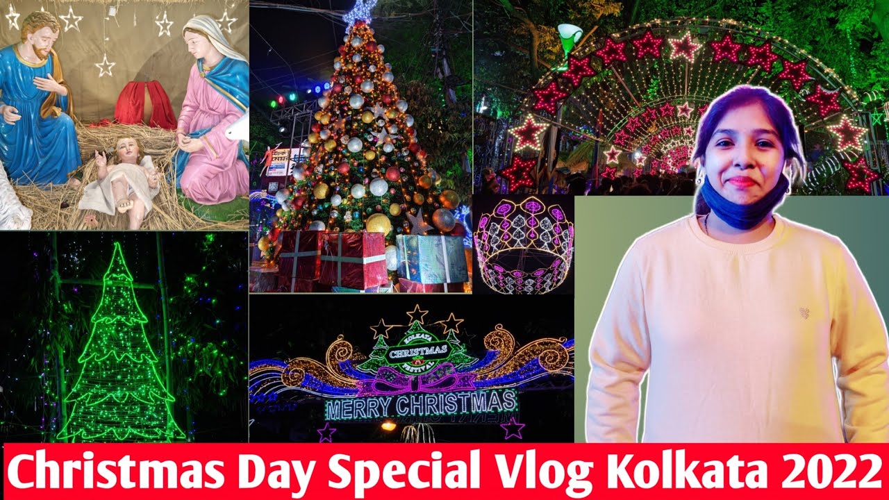 Christmas Day Special Vlog Kolkata 2022 🎄||Parkstreet Sreebhumi Christmas Lighting||